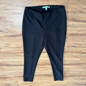 Blue Sol Womens Black Pull On Stretch Tapered Leg Dress Pants Size L 5879
